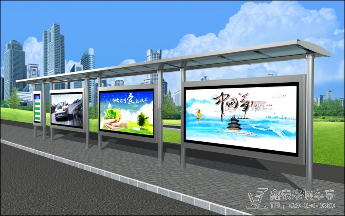 成都市天府新區(qū)、華陽興隆湖、沙西線經(jīng)典不銹鋼候車亭修建完工